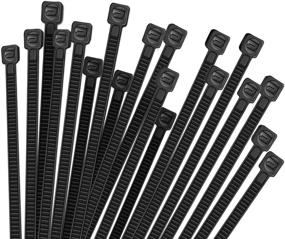 img 4 attached to 🔗 Hmrope 100pcs Heavy Duty 12 Inch Cable Zip Ties - Premium Plastic Wire Ties with 50 lbs Tensile Strength - Self-Locking Black Nylon Zip Ties for Indoor and Outdoor Use