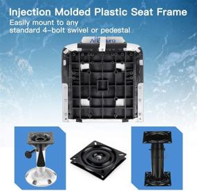 img 2 attached to 🚤 Affordura Boat Seat with 2 Storage Bags, High Back Folding Design, Boat Fold Down Seat (2 Packs), Black and Red