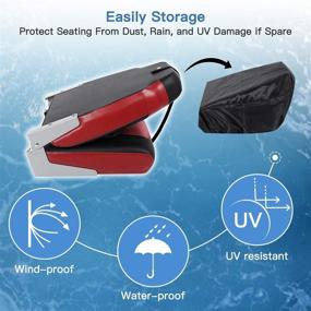 img 3 attached to 🚤 Affordura Boat Seat with 2 Storage Bags, High Back Folding Design, Boat Fold Down Seat (2 Packs), Black and Red