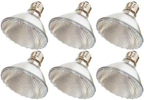 img 2 attached to 💡 Pack of 6 High Output Halogen Light Bulbs - 39W PAR30 Flood Short Neck (50W Replacement) 120V