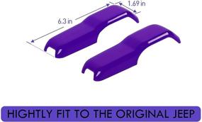 img 2 attached to 🚙 CheroCar JL JT фиолетовые накладки на петли капота двигателя для Jeep Wrangler JL 2018-2021 и 2020-2021 Gladiator JT - привлекательные наружные украшения.