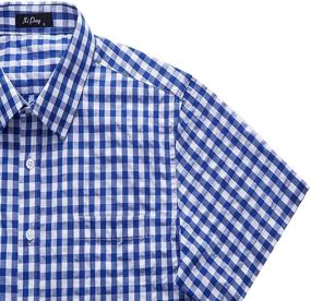 img 1 attached to XI PENG Checkered Gingham Checked Men's Clothing in Shirts