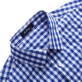 img 2 attached to XI PENG Checkered Gingham Checked Men's Clothing in Shirts