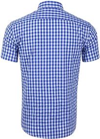 img 3 attached to XI PENG Checkered Gingham Checked Men's Clothing in Shirts