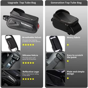 img 1 attached to 🚲 WHEEL UP Bike Phone Bag, Waterproof Top Tube Bike Phone Mount Holder for 7.0" Display - Front Frame Bicycle Handlebar Bag with Touchscreen, Anti-Scratch Bike Accessories for Men