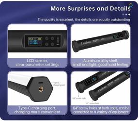 img 3 attached to 💡 LituFoto R6 Handheld RGB LED Tube Lights: 2 Pack Kit with Mini Tripod, Waterproof Bag, and More