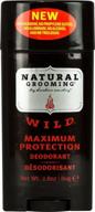 wild deodorant: herban cowboy maximum protection, 2.8oz for natural odor control logo