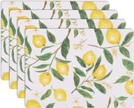 lively lemon-themed house home placemats - 12 inch vibrant dining accents logo