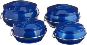 img 2 attached to 🍲 Cello Daawat Изолированный кастрюльник Hot Pot для поддержания тепла блюд, набор из 4 предметов, различные цвета (вариация цвета)