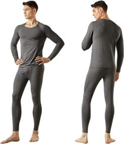 img 4 attached to 🧣 Ultimate Warmth: FITEXTREME MAXHEAT Men's Fleece Lined Thermal Underwear Long Johns Set