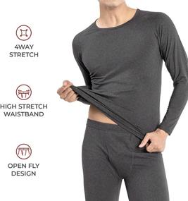 img 2 attached to 🧣 Ultimate Warmth: FITEXTREME MAXHEAT Men's Fleece Lined Thermal Underwear Long Johns Set