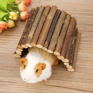 🐹 yosoo wooden hamster bridge - natural suspension ladder for dwarf syrian hamster toy - long climbing ladder - chew toy for hamsters, reptiles, mice, and rodents логотип