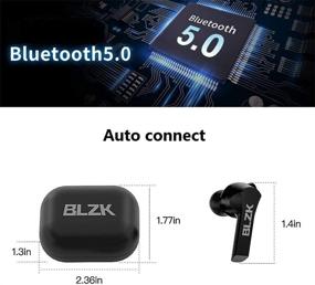 img 1 attached to 🎧 BLZK K1 Wireless Earbuds with Upgraded Comfort, Immersive Bass Sound, True Wireless Bluetooth 5.0, Noise Cancelling Earbuds with Microphone for Sports (Black)