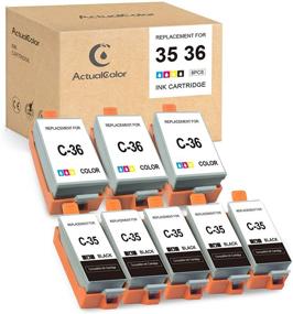 img 2 attached to 🖨️ ActualColor C PGI-35 CLI-36 Compatible Ink Cartridge Replacement for Canon PIXMA TR150, IP110, IP100, Mini260, Mini320 Printer (5 Black, 3 Tri-Color, 8-Pack)