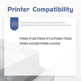 img 1 attached to 🖨️ ActualColor C PGI-35 CLI-36 Compatible Ink Cartridge Replacement for Canon PIXMA TR150, IP110, IP100, Mini260, Mini320 Printer (5 Black, 3 Tri-Color, 8-Pack)