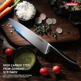 img 3 attached to 🔪 KONOLL Chef Knife 8 Inch: The Ultimate Professional Kitchen Knife for Precision Cutting - German High Carbon Stainless Steel - Ideal for Meat and Vegetables - Complete with Gift Box