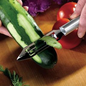 img 3 attached to 🔪 Efficient Rada Cutlery Deluxe Vegetable Peeler Duo with Aluminum Handle - Pack of 2