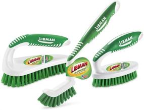 img 4 attached to 🧽 Libman Scrub Kit: Versatile Grout, Tile, Bathroom, Kitchen Brushes – Strong Fibers for Tough Messes, Family Made in USA