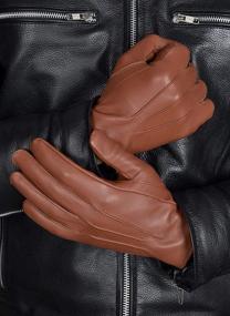 img 3 attached to Men's Small Leather Dress Gloves for Driving - Accessories for a Sophisticated Look