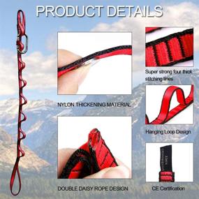 img 1 attached to 🧗 DASKING 2pcs Adjustable Daisy Chains - 23KN High-Strength Climbing Strap Rope - Multi-Loop Nylon Yoga Strap