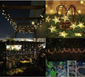 img 3 attached to 🌟 Homeleo Solar Powered Star String Lights: Waterproof Christmas Fairy Lights for Outdoor Xmas Decor - Warm White, 30 ft, 50 LEDs