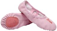 nexete split-sole leather ballet dance shoes for toddler girls and boys - slipper flats for kids logo