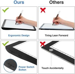 img 2 attached to 💡 Перезаряжаемая светодиодная световая коробка A4: беспроводная светодиодная плита яркости 5 уровней | Регулируемая по яркости светодиодная плита A4 для винила Cricut, инструментов для вычерчивания, рисования и ремесел