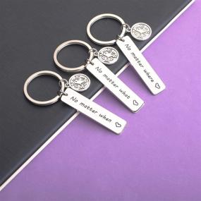 img 1 attached to Eigso Friendship Keychain - Perfect Graduation Gift for Long Distance Loved Ones: Mom, Dad, Sisters & Best Friends