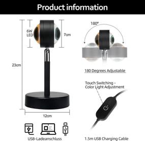 img 3 attached to Лампа проекции с солнечными закатными эффектами на светодиодах