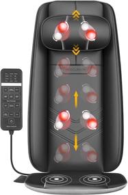 img 4 attached to 🔥 Ultimate Medcursor Shiatsu Back Massager: Heat, Adjustable Chair Pad, Neck & Shoulder Massagers, 2D/3D Rolling Kneading, Vibration, Home & Office Use