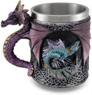 decorative celtic knotwork tankard with purple gothic dragon - perfect as mug or pencil holder логотип