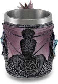 img 3 attached to Decorative Celtic Knotwork Tankard with Purple Gothic Dragon - Perfect as Mug or Pencil Holder