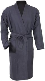 img 4 attached to Deconovo YP102 4 Bathrobe XL 🛁 Grey: The Ultimate Luxurious Comfort for Your Relaxation