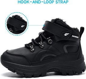 img 3 attached to Girls Winter Waterproof Insulated Outdoor Boys' Shoes in Outdoor