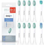 🦷 value pack of 8+2 brushmo replacement toothbrush heads compatible with philips sonicare electric toothbrush logo