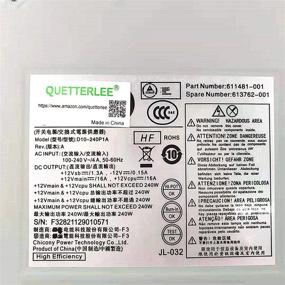 img 2 attached to QUETTERLEE Replacement Compatible CFH0240EWWB 611481 001