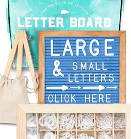 img 4 attached to Felt Letter Board 10X10 (Light Blue) 690 PRE-Cut Letters Cursive Upgraded Wooden Sorting Tray