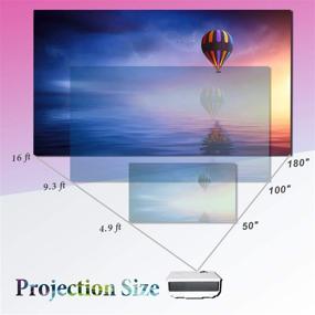 img 1 attached to 📽️ Sinometics Wi-Fi Projector - Portable LED Projector with Sync Screen for iOS Android macOS, Full HD 1080P Supported WiFi Wireless Proyector, Compatible with TV Stick, PS4, DVD, HDMI, USB