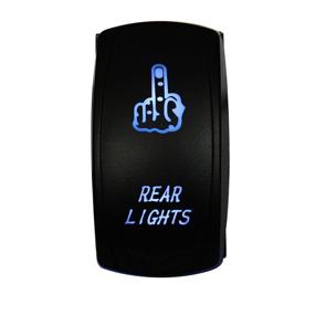 img 4 attached to DJI4X4 Rear Lights Rocker Switch | Laser Light Toggle Switch | On-Off Button | 5-Pin | Blue LED Light | 20A 12V