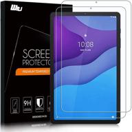 📱 [2-pack] wrj screen protector for lenovo tab m10 hd 2nd gen/smart tab m10 hd 2nd gen (tb-x306f/tb-x306x), anti-scratch anti-fingerprint hd tempered glass film - no-bubble, 9h hardness, 10.1 inch, tablet 2020 release logo