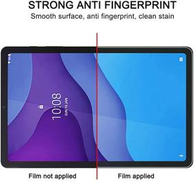 img 3 attached to 📱 [2-пак] WRJ Защитное стекло для Lenovo Tab M10 HD 2nd Gen/Smart Tab M10 HD 2nd Gen (TB-X306F/TB-X306X), антицарапание, антипятно HD закаленное стекло - без пузырьков, твердость 9H, 10,1 дюймов, планшет 2020 года выпуска.
