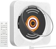 🎧 aonco портативный cd проигрыватель: 2021 обновленная настенная bluetooth домашняя аудиосистема с пультом ду, fm-радио и светодиодным экраном - динамик высокой верности и разъем для наушников mp3 логотип