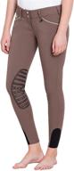 🐎 stylish and comfortable equine couture women's brittni knee patch breech: top-notch equestrian wear for fashionable riders logo