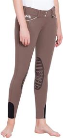 img 2 attached to 🐎 Stylish and Comfortable Equine Couture Women's Brittni Knee Patch Breech: Top-Notch Equestrian Wear for Fashionable Riders