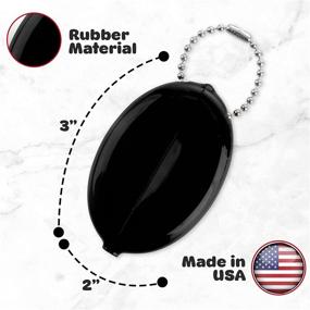 img 1 attached to Men's Oval Rubber Coin Purse: Change Holder for Accessories, Made in U.S.A.