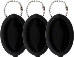 img 4 attached to Men's Oval Rubber Coin Purse: Change Holder for Accessories, Made in U.S.A.