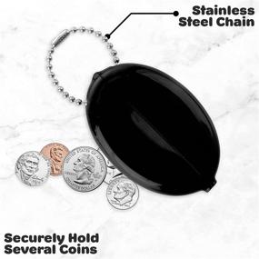 img 2 attached to Men's Oval Rubber Coin Purse: Change Holder for Accessories, Made in U.S.A.