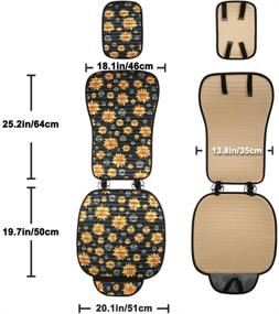 img 1 attached to 🐼 Gorgeous GIANT PANDA Print Car Seat Covers: Ultimate Protection for Cars & SUVs - Complete Set with Front & Rear Covers (Sunflower Design)