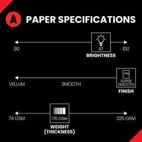 img 2 attached to 📄 Accent Opaque White Cardstock Paper: 65lb Cover, 8.5 x 11, 1 Ream/250 Sheets, Premium Medium Weight with Super Smooth Finish