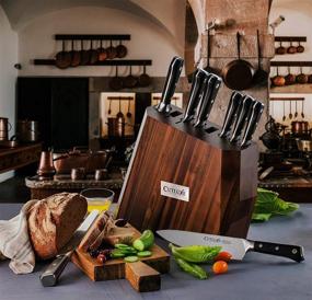 img 2 attached to CUTLUXE 8-Piece Knife Block Set – Premium High Carbon German Steel – Full Tang & Razor Sharp Blades – Acacia Wood Block – Artisan Series